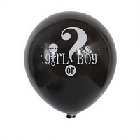 Ballons ronds épais en latex écologiques de 36 pouces, noirs, pour révélation du sexe du bébé (garçon ou fille), pour la décoration de fête de naissance