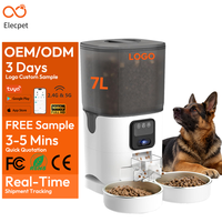 Distributeur automatique de nourriture pour animaux Elecpet 7L avec caméra HD 1080P, application intelligente WiFi, vision nocturne, audio bidirectionnel, nourriture sèche pour chats et chiens