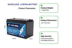แบตเตอรี่ LiFePO4 12V 100Ah พร้อมระบบ BMS ในตัว - สำหรับการใช้งานแบบ Deep Cycle สำหรับโซลาร์เซลล์ รถบ้าน เรือ ใช้งานนอกกริด มีสินค้าในสหรัฐอเมริกา - Product Image 2