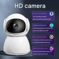Kamera pengawas WiFi HD harga rendah pabrik dengan Pan/Tilt 360 °, penglihatan malam dan pelacakan bentuk manusia untuk penggunaan rumah