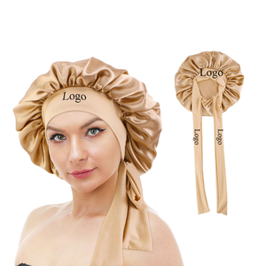 Bandeau de luxe en satin de soie pour femme, Durag, Bonnet personnalisé avec logo, Bonnet grand format durable avec accessoire de cheveux assorti - Product Image 2