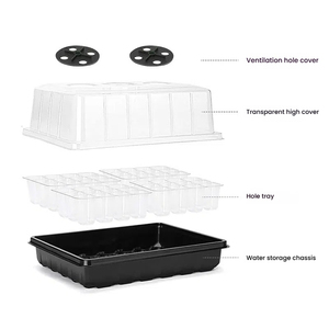 Plateau de semis en plastique épaissi réutilisable pour serre avec trous de drainage pour la plantation de semis de poivrons et de légumes - Vente en gros - Product Image 3