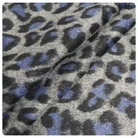Tissu jacquard tissé sur mesure à motif léopard, 620 g/m², polyester, pour manteau, veste, chapeau, gants