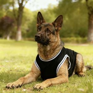 <span class=keywords><strong>Chaleco</strong></span> Casual Transpirable de Poliéster Delgado <span class=keywords><strong>para</strong></span> Perros Grandes (<span class=keywords><strong>Doberman</strong></span>, Golden Retriever, Pastor Alemán) - Estampado de Letras y Números de Verano - Product Image 4