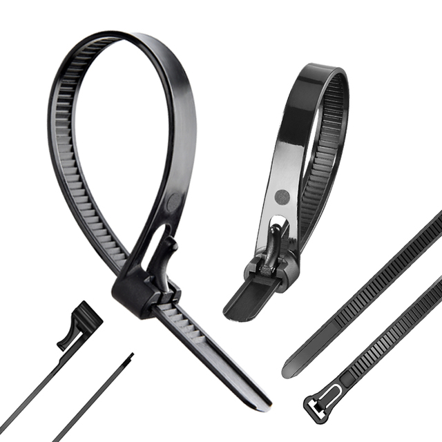 Factory Wholesale PA66 Reusable Plastic Cable Ties Recycle Nylon Zip Ties Releasable Cable Tie