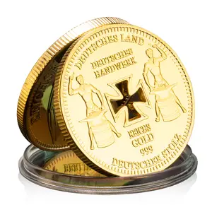 1889 guerra mondiale tedesca Reichsbank-Direktorium croce cava aquila Souvenir moneta regalo placcato oro moneta commemorativa