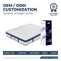 Matelas hybride à ressorts ensachés confortable avec housse supérieure amovible et lavable pour chambre à coucher