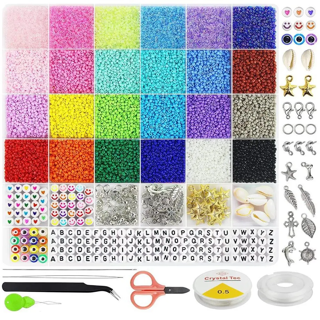 16800 Stuks 2Mm Glas Zaad Kralen Kit Vriendschap Armbanden Maken Kits Voor Diy Art Ambachtelijke Geschenken