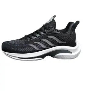 รองเท้าผ้าใบสไตล์สเปนสำหรับผู้ชายรองเท้าวิ่งรองเท้ากีฬาผ้าทอแบบลำลองสีขาวมีสต็อกอิเล็กทรอนิกส์