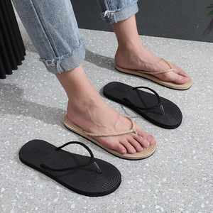 <span class=keywords><strong>Chanclas</strong></span> de Verano para <span class=keywords><strong>Hombre</strong></span>, Simples, Planas, de Color Sólido, con Punta Abierta, Modernas, de EVA, de <span class=keywords><strong>Paja</strong></span>, Casuales, para la Playa - Product Image 3