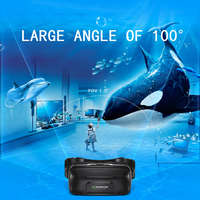 Casque de réalité virtuelle ergonomique pour myopie, vision HD réglable, lunettes VR 3D, écran géant, accessoires interactifs pour casque VR