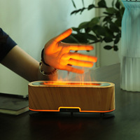 Nouvel humidificateur silencieux à ultrasons avec télécommande, effet flamme 3D, pour chambre, bureau, ambiance lumineuse nocturne, diffuseur d'arômes, cadeau