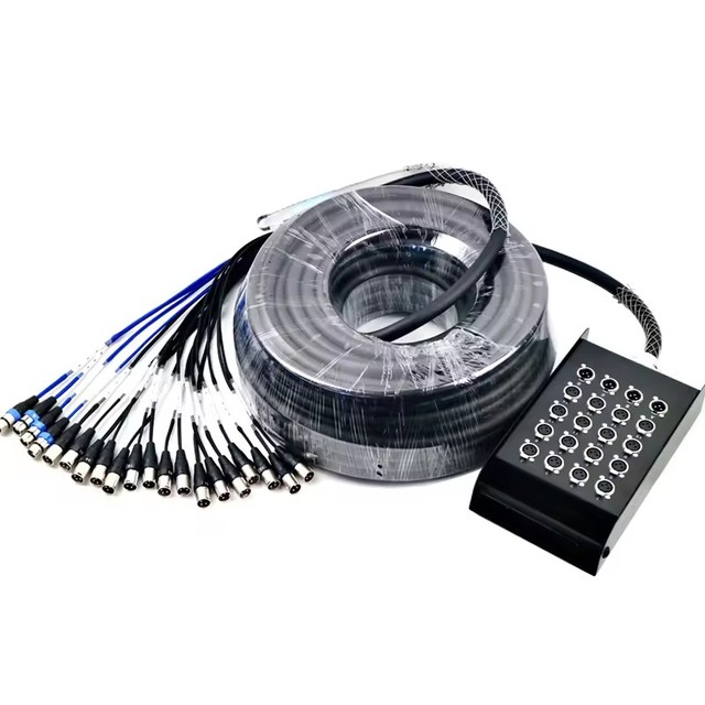OEM Factory Professional 20 Channel Multicore XLR Audio Snake Cable With Stage Box