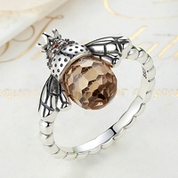 Mode Tendance 925 Argent CZ Diamants Bague En Argent De Haute Qualité Bague Abeille pour Les Femmes Cadeau