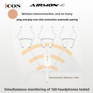 <span class=keywords><strong>Casque</strong></span> de monitoring pour diffusion en direct Aiken Airmon4, professionnel, <span class=keywords><strong>sans</strong></span> <span class=keywords><strong>fil</strong></span>, tour de cou, multi-utilisateurs, intra-auriculaire, carte son filaire à faible latence - Product Image 2