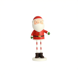 Santa Claus Resin Figurine 4-4.9in Traditional Christmas Decoration Indoor Ornament - Product Image 1