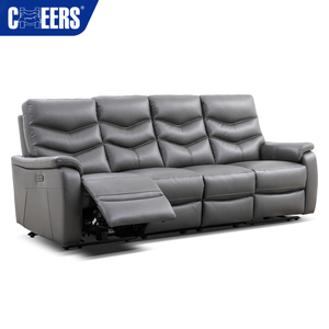 Ensemble de meubles MANWAH CHEERS <span class=keywords><strong>Canapé</strong></span> de salon <span class=keywords><strong>inclinable</strong></span> électrique en cuir rembourré Euro <span class=keywords><strong>4</strong></span> <span class=keywords><strong>places</strong></span> de luxe - Product Image 2
