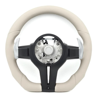 Volant sport beige compatible avec BMW F30 F32 F10 F20 F22 F07 F01 E46 E90 M3 M4 M5 M7 Série 3 Série 5 Accessoires de voiture