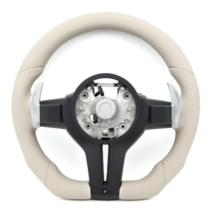 Volante Deportivo <span class=keywords><strong>Beige</strong></span> Compatible con BMW F30 F32 F10 F20 F22 F07 F01 E46 E90 M3 M4 M5 M7 Serie 3 Serie 5 Accesorios para Automóviles - Product Image 6