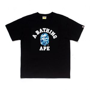 T-shirt da uomo trendy in cotone 100% ecologico, lavorata a maglia, con stampa lettering Bapees, versione 1:1 di alta qualità, collezione 2025 - Product Image 5