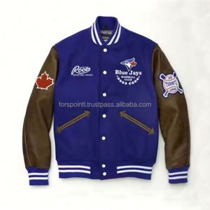 Venta al por mayor 2024 chaqueta de hombre Varsity logotipo personalizado puños acanalados escote bolsillo lateral uniforme de béisbol personalizado carta teñida lisa - Product Image 2