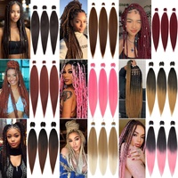 Extensions de cheveux synthétiques en fibre haute température, tresses dreadlocks lisses et moelleuses EZ Braid, ignifuges et douces, pour la vente en gros
