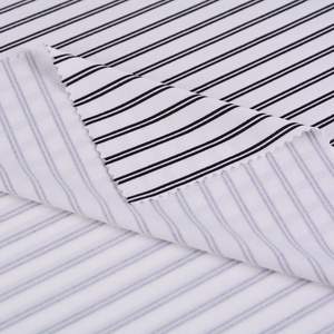 프리미엄 품질 원사 염색 100% 폴리에스터 스트라이프 더블 니트 인터록 저지 원단 여성용 셔츠 정장 여아 의류 - Product Image 3