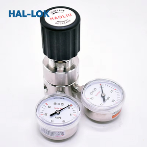 Thép không gỉ 316L đôi đo áp suất khí nén giảm van điều chỉnh khí hiệu suất cao <span class=keywords><strong>1</strong></span>/4npt khí áp suất cao - Product Image 3