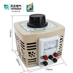 เครื่องควบคุมแรงดันไฟฟ้าเท็นเก้น 1kVA 220V เฟสเดียว ปรับแรงดันขาออกได้ 0-250V 300V แกนทองแดงแบบวงแหวน - Product Image 1
