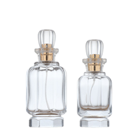 Flacon pulvérisateur en verre cylindrique de luxe 50ml/100ml pour parfum féminin, avec logo personnalisé, compatible diffuseur à bâtonnets, emballage en gros, 100 pièces