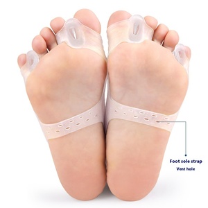 Séparateur d'orteils en gel flexible anti-usure à double trou Sangle de tension élastique pour gros pieds Séparateur d'orteils avec tension du pouce Valgus - Product Image 5