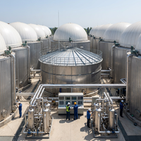 Cuve de digestion anaérobie automatique en acier au carbone 316L anticorrosion, réacteur pour traitement industriel du biogaz