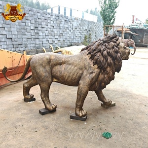 Decoración de jardín interior al aire libre gran latón Tigre bronce Tigre estatua leopardo estatua animal estatua gran oferta - Product Image 4