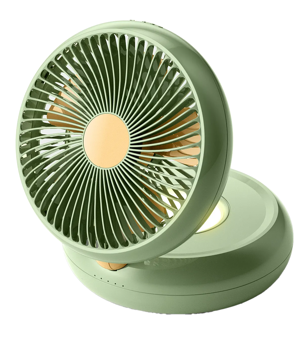 Doughnut New Design Desktop wall-mounted Usb Rechargeable Fan Portable Outdoor Led Camping Light Fans With oscillaiton