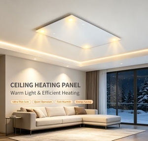 Chauffage électrique mural/plafond 950W avec 4 spots, chauffe rapidement, panneau en aluminium, réchauffe et illumine la pièce - Product Image 3