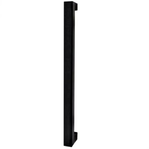 Maniglia a tirante <span class=keywords><strong>piatta</strong></span> moderna in <span class=keywords><strong>acciaio</strong></span> inossidabile nero opaco a tubo quadrato, singola o doppia faccia, per porte in legno commerciali - Product Image 6