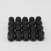 20 unidades de tuercas de rueda de acero negro hexagonal de 19 mm, grado 6.8, con forma de acorn, 12x1.25, con prueba de pulverización salina de 72 horas