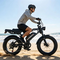 Vélo électrique à assistance électrique avec pneus larges de 20 pouces, cadre en fer, batterie centrale 15AH, freins à disque doubles, charge maximale 200 kg, adapté à la neige et à la plage