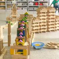 Juego de Construcción de Bloques de Madera Kapla, 40 Piezas, Tema de Animales y Naturaleza, Juguete Educativo de Apilamiento para Preescolar