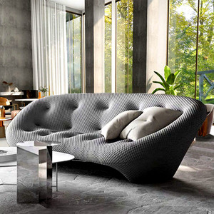 Italian Minimalist Cream Style Shell <b>Fabric</b> <b>Sofa</b> Designer Living Room Small Apartment Elegant Home Leisure <b>Sofa</b> - Product Image 4