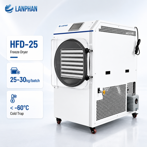 Machine de lyophilisation domestique HFD-25 avec <span class=keywords><strong>pompe</strong></span> à vide intégrée, 30 <span class=keywords><strong>kg</strong></span>/lot, 2,5 m², <span class=keywords><strong>7</strong></span> plateaux, pour crème glacée, bonbons, viande, légumes, aliments, fruits - Product Image 1