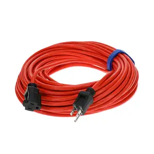 Cable de extensión para exteriores de 100 pies, de 3 puntas enchufe con conexión a tierra, resistente al agua y a la intemperie, extensión de cable de alimentación de uso General