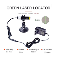 Module de localisation laser vert QDLASER 20x90mm 520nm 30mW pour le travail du bois, la découpe de métaux, la gravure, le positionnement et l'alignement