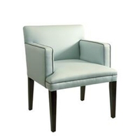 Chaise de salle à manger en cuir véritable gris foncé moderne sur mesure pour hôtel et salles VIP de villa DC-052