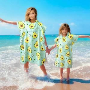Custom Quick Dry 100% Cotton Hooded Zipper Adult Changing Sand Free Surf Poncho <b>Towel</b> With <b>Pocket</b> - Product Image 5