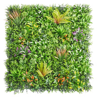 Mur végétal artificiel de luxe sur mesure 40x40 pouces, panneau mural 3D de verdure, tapis de feuillage pour mariage, hôtel, jardin