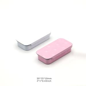 Бальзам-помада, косметический крем, конфеты, таблетки, мятные, в выдвижном алюминиевом футляре, прямоугольная мини-жестяная коробка - Product Image 3