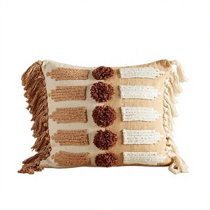 High Quality Boho Outdoor <b>Wool</b> Cushion Cover Hot Selling Unique Handwoven Decorative Throw Pillow Vintage Pattern Non-Toxic - Product Image 1