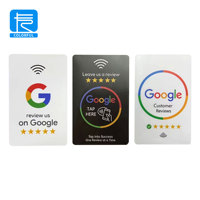 Tarjeta DE REVISIÓN DE Google NFC NTAG213 216 Soporte de plástico Rfid para Ins/Facebook/Yelp/Tripadvisor restaurante/Hotel