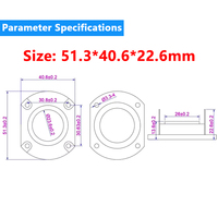 Vente en gros usine : Accessoires pour haut-parleur tweeter 2 pouces, 51*41mm 5141, 8 Ohm 10W, avec dôme en soie pleine fréquence pour boîtier de haut-parleur